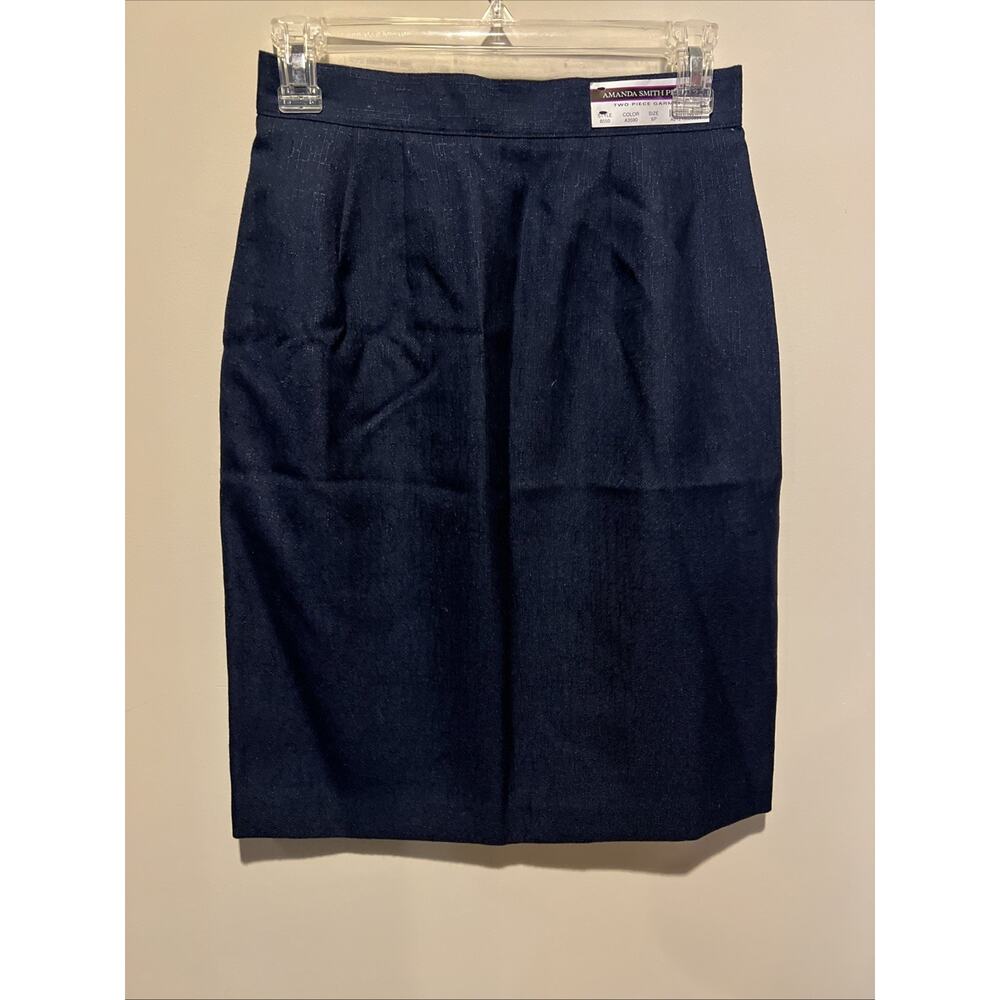 Amanda Smith Petites Navy Blue Pencil Skirt Size 6P NWT Office Professional 8550